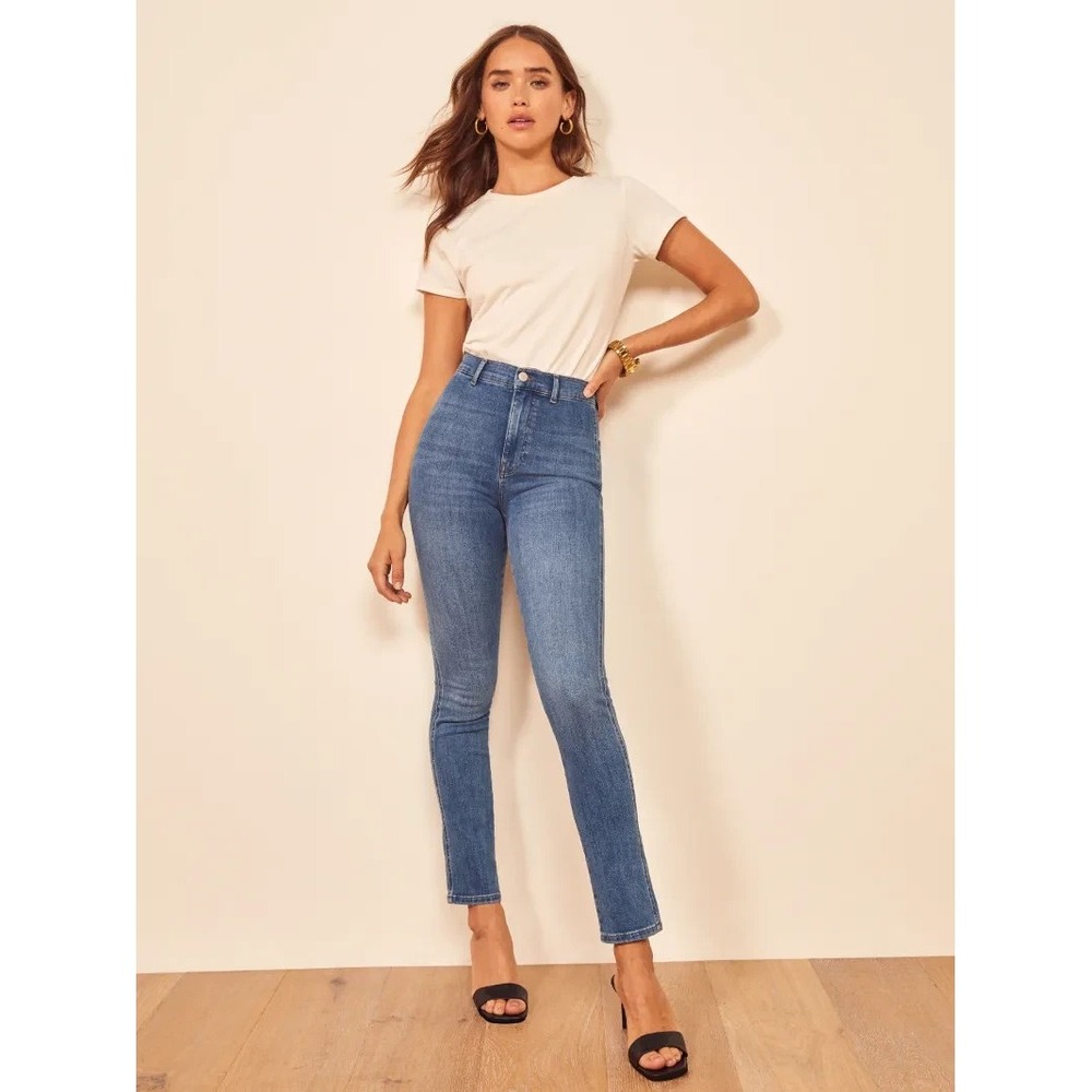 Reformation Jeans Women's High Waist‎ Skinny Jeans in Blue Size 25